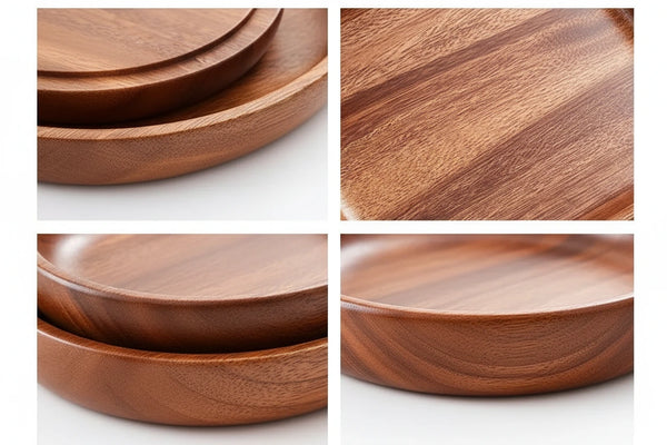 Walnuss Massivholzschale – Vintage Holzschüssel für Salat, Obst & Deko