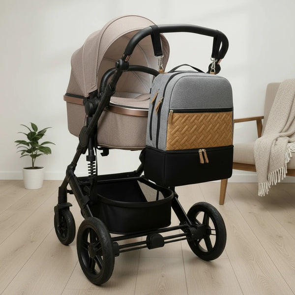 Mommy Bag Wickeltasche - viel Stauraum mit Nassfach im stilvollen Design