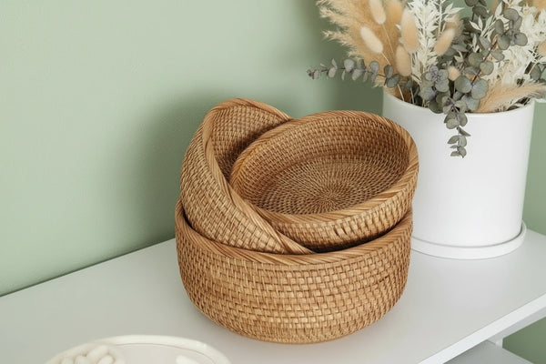 Geflochtener Rattan Korb – Natürlich aufbewahren & servieren