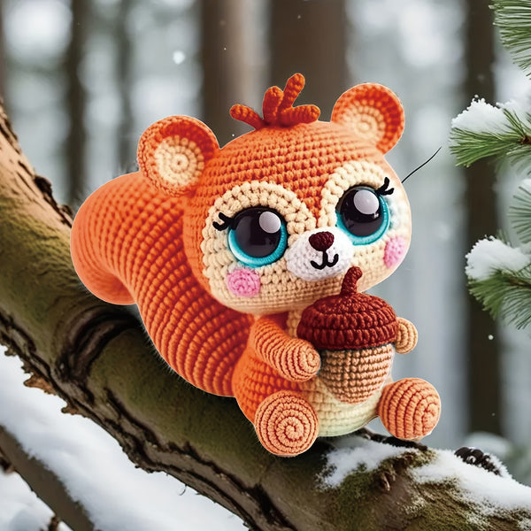 Amigurumi Häkelset Eichhörnchen & Tannenzapfen – Anfängerfreundliches DIY-Set mit Anleitung