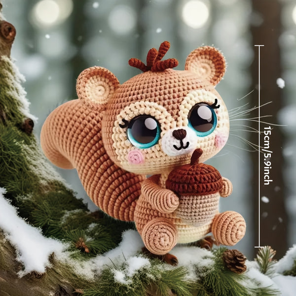 Amigurumi Häkelset Eichhörnchen & Tannenzapfen – Anfängerfreundliches DIY-Set mit Anleitung