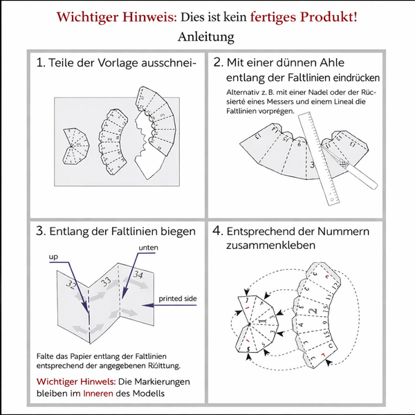 Kaninchen Papiermodell 3D – DIY Puzzle für Wohnkultur, Schreibtisch & kreative Dekoration