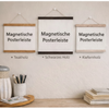 Magnetischer Poster-Aufhänger 21–50 cm aus Holz – Teak, Kiefer, Weiß, Schwarz oder Walnuss – Stilvoller Magnetrahmen für Poster & Prints