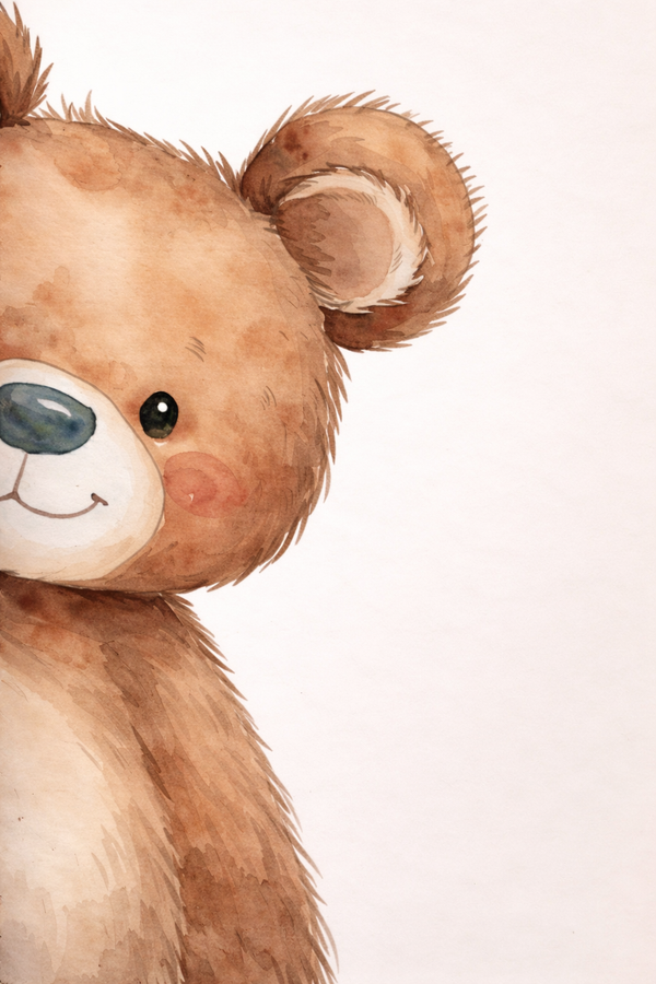 Niedliche Tiere Aquarell Poster – Elefant, Löwe & Co. | Kinderzimmer Leinwand