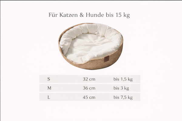 Bambus Katzenbett – Warmes Haustiernest für Kleine und Mittelgroße Katzen