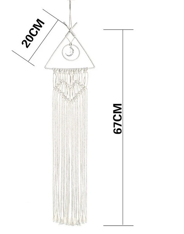 Schöner Traumfänger – Handgefertigte nordische Wanddekoration aus Baumwolle und Holz