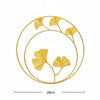 Nordic Eisen Wandornament – Goldener Ginkgo- & Palmenblätter-Bilderrahmen für Wohnkultur