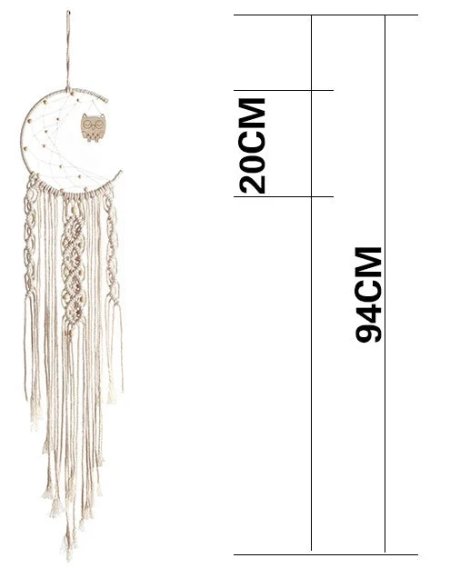 Schöner Traumfänger – Handgefertigte nordische Wanddekoration aus Baumwolle und Holz