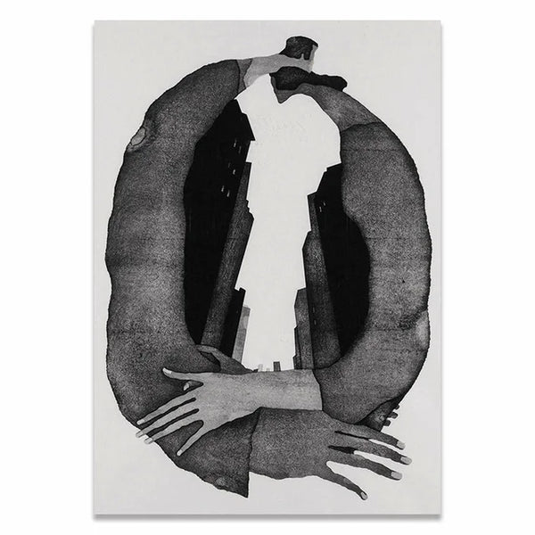 Moderne Schwarz Weiß Wandkunst fürs Wohnzimmer