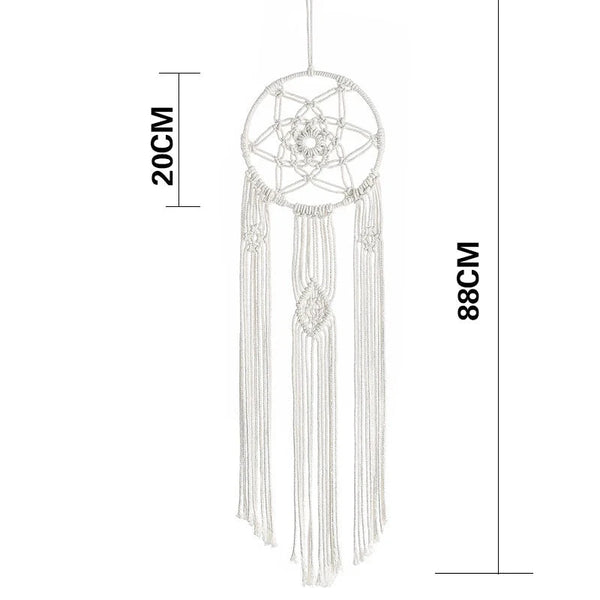 Schöner Traumfänger – Handgefertigte nordische Wanddekoration aus Baumwolle und Holz