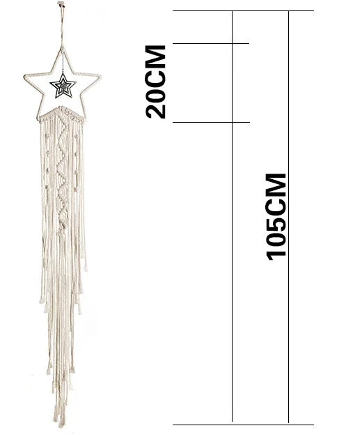 Schöner Traumfänger – Handgefertigte nordische Wanddekoration aus Baumwolle und Holz