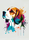 Graffiti Hund Leinwand Poster – Golden Retriever, Border Collie, Französische Bulldogge Wandkunst