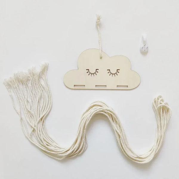Holz-Wolke für Haarspangen – DIY Bastelset aus Naturholz für Kinderzimmer & Accessoires