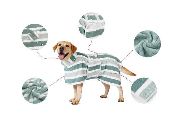 Weiches, hautfreundliches Haustier-Handtuch – Komfortabler Bademantelfür ihren Vierbeiner