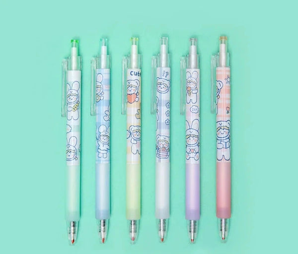 6 Gelstifte mit Motiven – Buntes Schreibwaren-Set für Schule & Büro