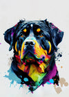 Graffiti Hund Leinwand Poster – Golden Retriever, Border Collie, Französische Bulldogge Wandkunst