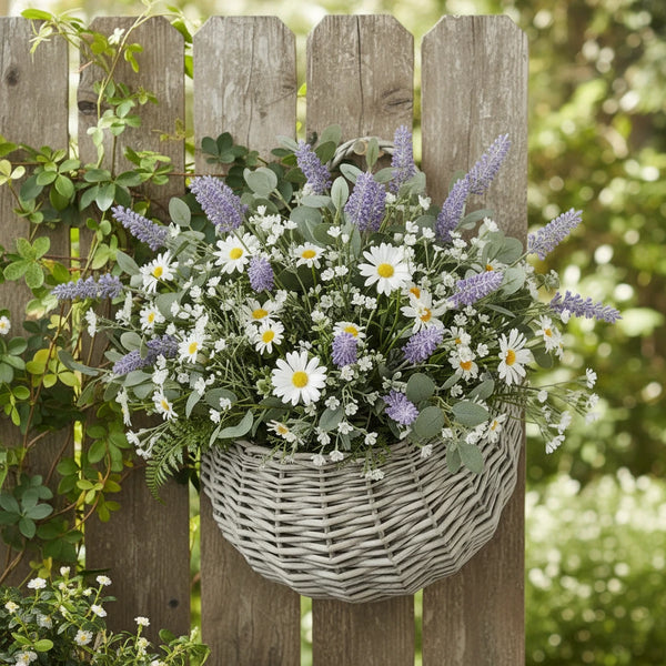Blumenkorb aus Weide & Rattan – Dekorativer Hänge-Pflanzenhalter für Indoor & Outdoor