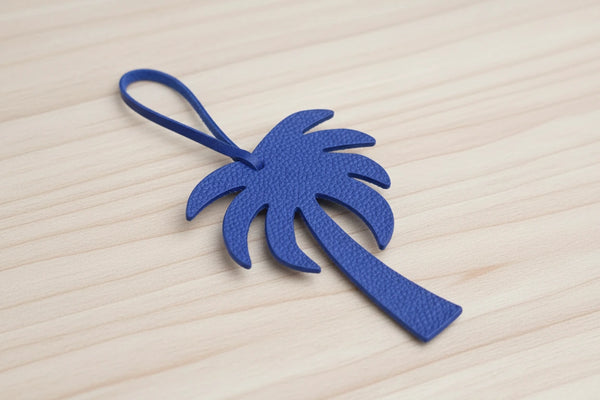 Trendiger Taschenanhänger Palme - PU Leder Schlüsselanhänger