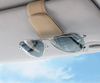 Eleganter Leder-Sonnenbrillen- & Ticketclip für den Auto-Sonnenschutz
