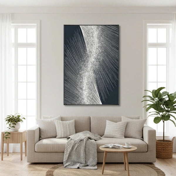 Abstraktes Retro Leinwand Poster - Wandbild für Wohnzimmer | Minimalistische Dekoration