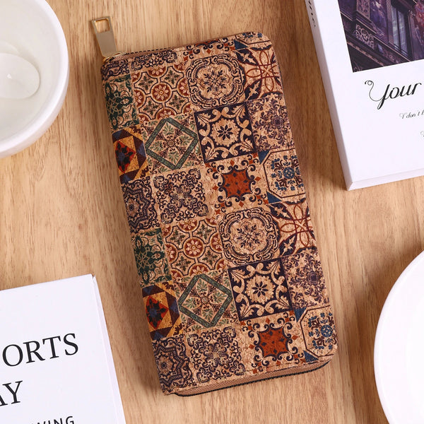 Retro-minimalistische lange Brieftasche – Multifunktionale Geldbörse mit großem Kartenfach