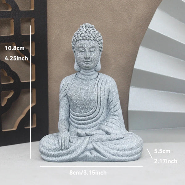 Buddha Steinstatue – Kleine buddhistische Mönche für Zen-Garten & Dekoration