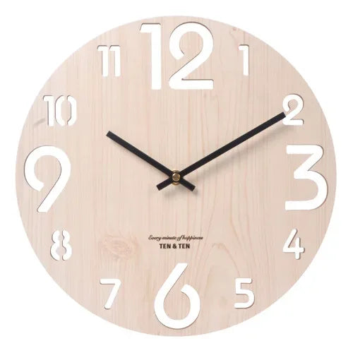 3D Wanduhr aus Holz – Modernes Nordisches Design, Uhr für Wohnzimmer & Küche