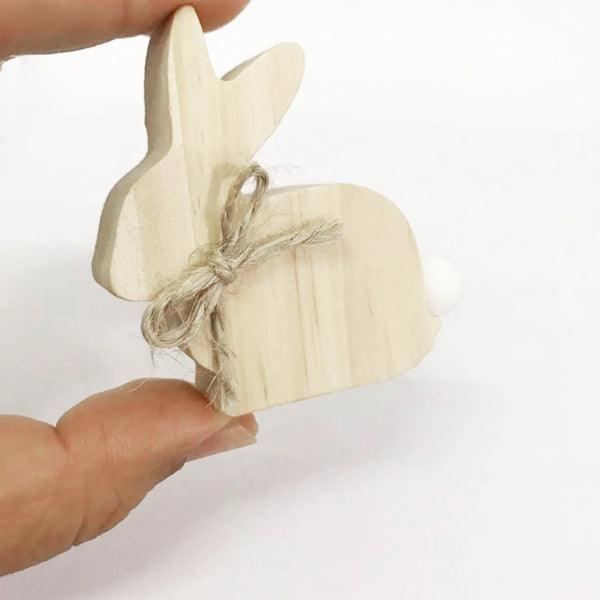 Osterhasen-Ornamente aus Holz – 3er Set im Farmhouse Stil