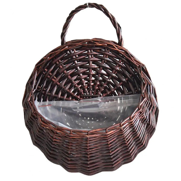 Blumenkorb aus Weide & Rattan – Dekorativer Hänge-Pflanzenhalter für Indoor & Outdoor