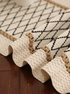 Makramee-Tischläufer in Creme & Braun – Rustikaler Bauernhaus-Tischläufer