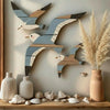 3er Set Holz Möwe Wanddeko - Maritime Strand Deko