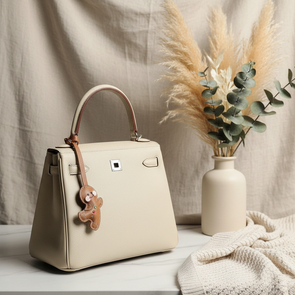 Lebkuchenmann Leder Anhänger - Handgemachter Charme für Taschen & Schlüssel