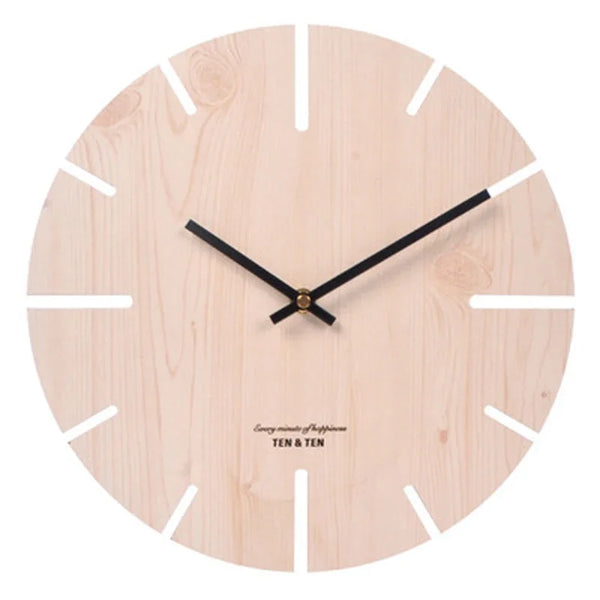3D Wanduhr aus Holz – Modernes Nordisches Design, Uhr für Wohnzimmer & Küche
