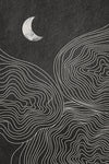 Abstrakte Boho Linienkunst – Sonnen Mond Bild