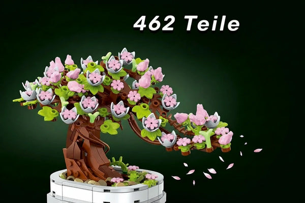 Kreativer Bonsai Baustein Kirschblüte mit 462 Teilen -DIY Deko