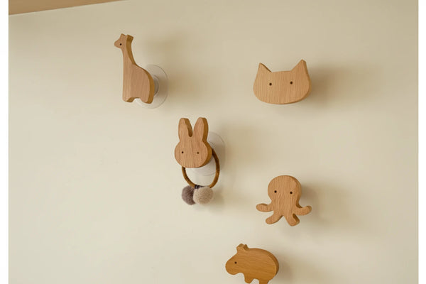 Holz Wandhaken Tiermotiv – Dekorativer Schlüsselhaken & Kleiderhaken aus Massivholz