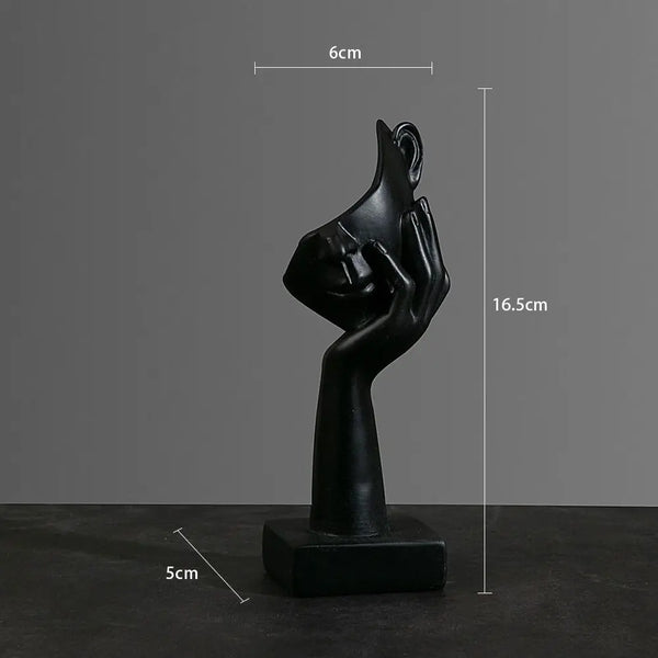 Abstrakte Gesichts-Skulptur aus Keramik – Moderne Dekofigur im minimalistischen Stil
