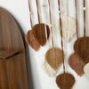 Handgefertigtes Blatt-Makramee-Hängeornament – Boho Wanddeko aus Baumwolle