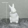 Keramik Kaninchenfigur im Kawaii-Stil – Nordische Tierdeko für Wohnraum, Garten & Ostern