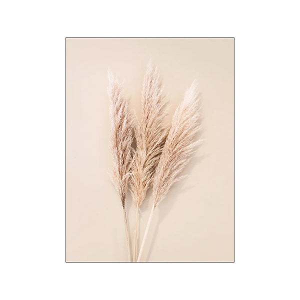Nordisches Blumen & Gräser Poster – Minimalistische Wandkunst auf Leinwand