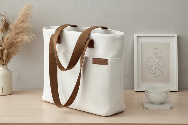 Elegante Leinen-Shopper Tasche für Damen – Groß & Praktisch