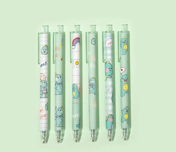 6 Gelstifte mit Motiven – Buntes Schreibwaren-Set für Schule & Büro