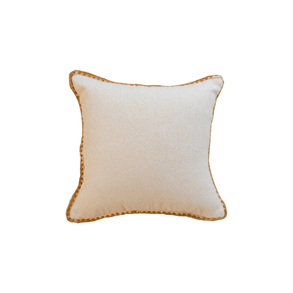 Kissenbezug aus Baumwolle & Leinen – Bauernhaus Stil mit Quasten