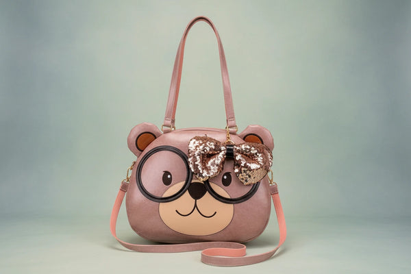 Hochwertige Damen Schultertasche mit Teddy-Motiv – Große Tote Handtasche modern & stilvoll