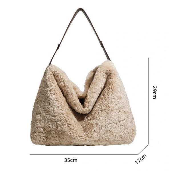 Plüsch Shopper Damen – Schultertasche für jeden Anlass