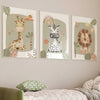 3-teiliges Leinwanddruck-Set mit Dschungelmotiv – Moderne botanische Wandkunst