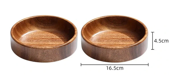 Akazienholz Tablett – Schale, Serviertablett für Snacks, Nüsse & Dessert