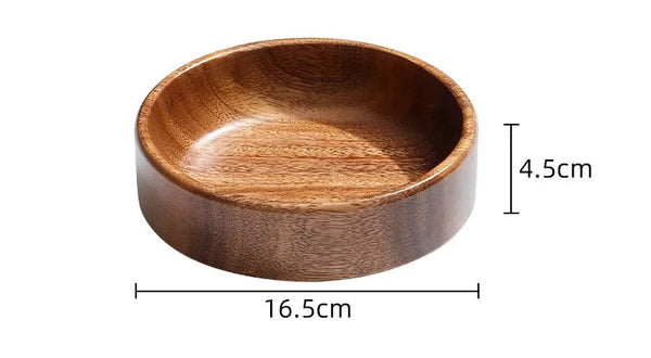 Akazienholz Tablett – Schale, Serviertablett für Snacks, Nüsse & Dessert