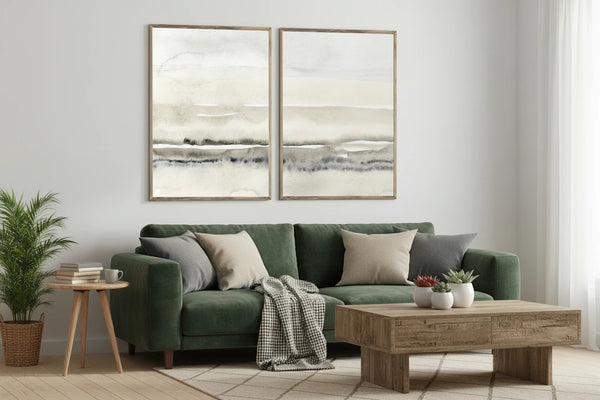 Abstrakte Aquarell Landschaft – Leinwandbild