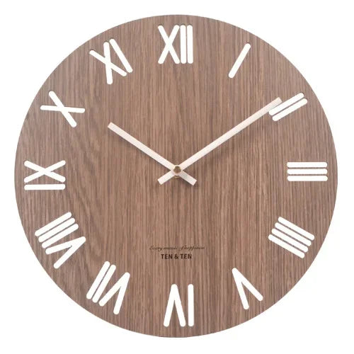 3D Wanduhr aus Holz – Modernes Nordisches Design, Uhr für Wohnzimmer & Küche
